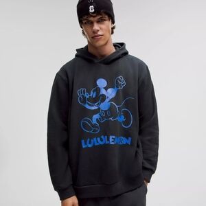 NWT Disney Lululemon Steady State Pullover Hoodie Navy Mickey Mouse Size L